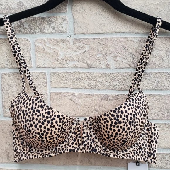 NWT Shade & Shore Cheetah print Swim Top- Multiple Sizes - Picture 2 of 3